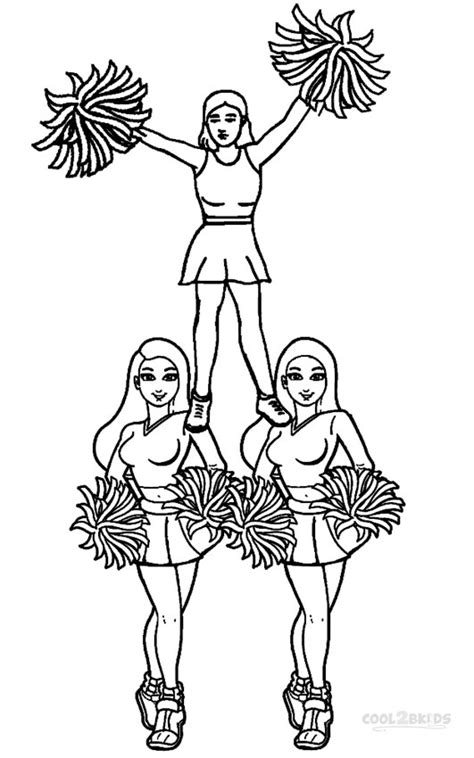 Printable Cheerleading Coloring Pages
