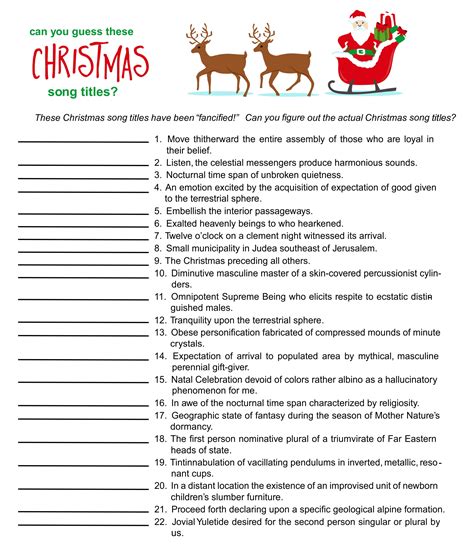 Printable Christmas Games Free