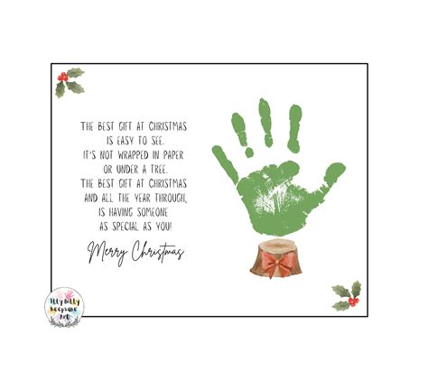 Printable Christmas Handprint Poem