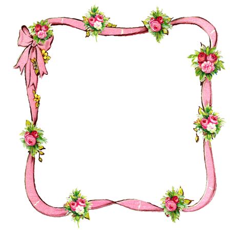 Printable Colored Paper Frame To Hang With Ribbon