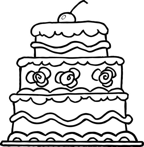 Printable Coloring Pages Cake