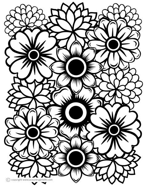 Printable Coloring Pages For Flowers
