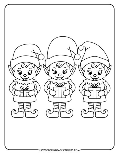 Printable Coloring Pages For Kids Christmas Girl Elfs