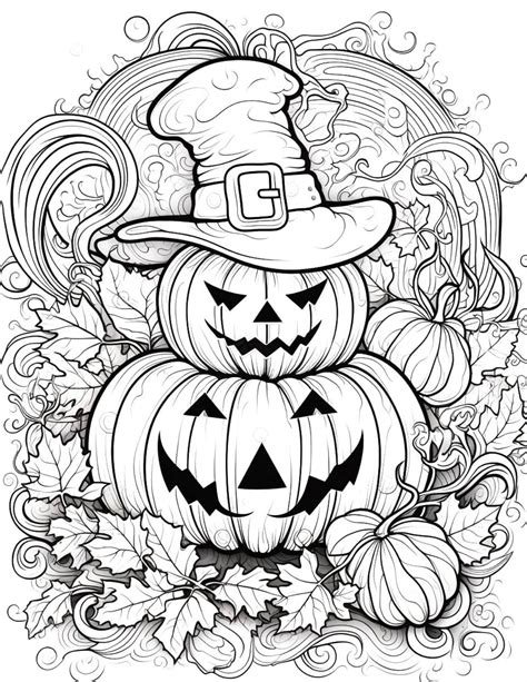 Printable Coloring Pages Halloween For Adults