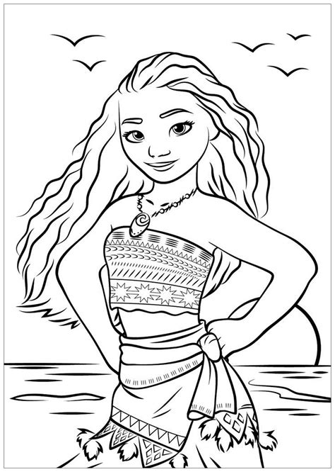 Printable Coloring Pages Moana