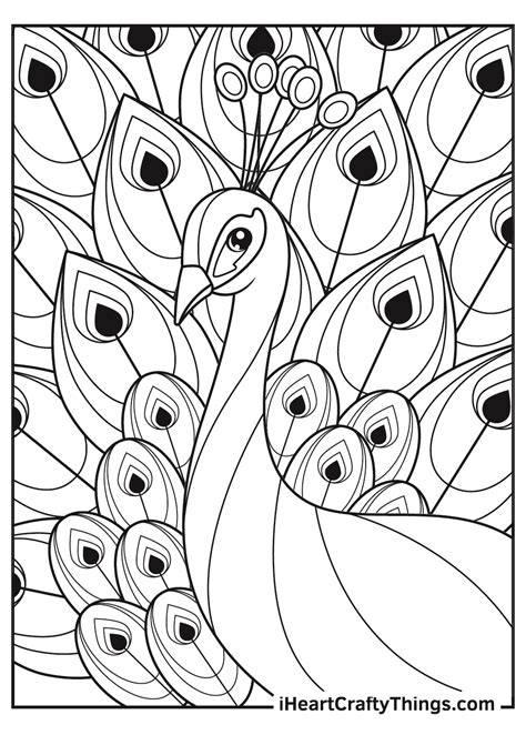 Printable Coloring Pages Of Peacocks