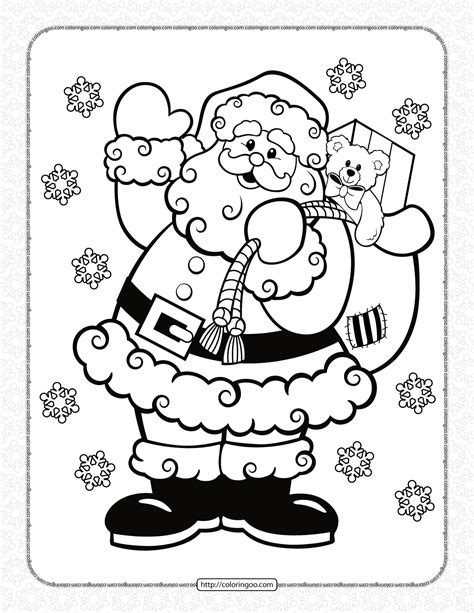 Printable Coloring Pages Of Santa Claus