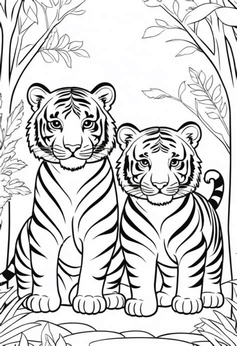 Printable Coloring Pages Tiger