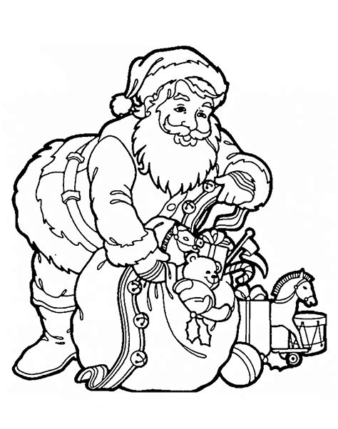 Printable Coloring Santa Claus