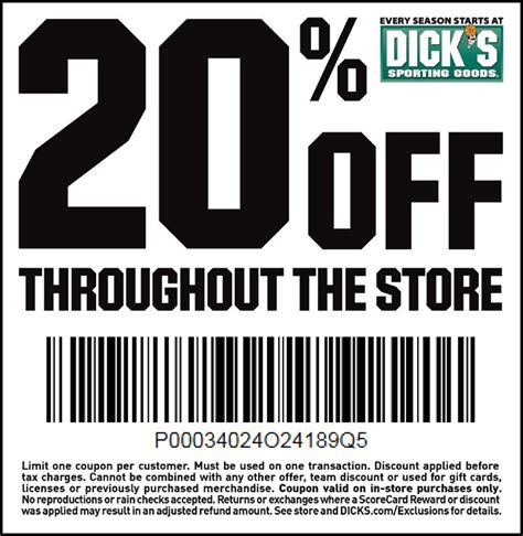 Printable Coupon For Dicks