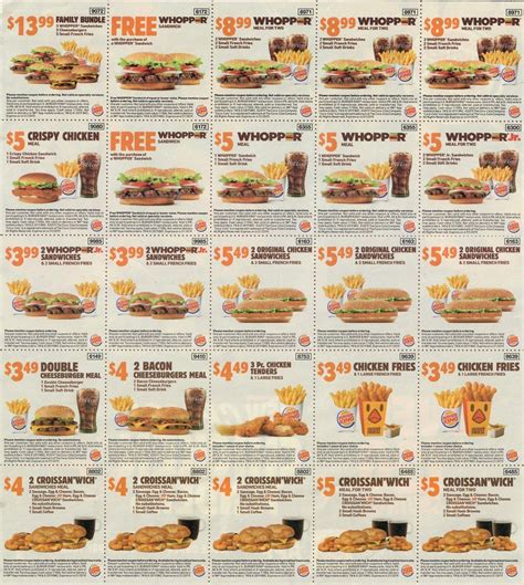 Printable Coupons Burger King