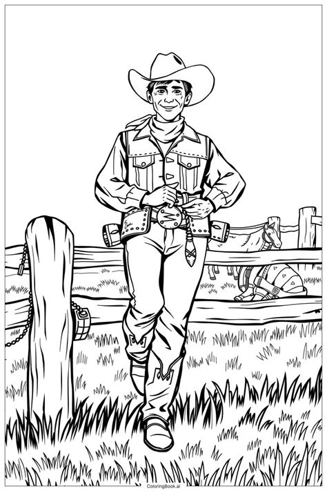 Printable Cowboy Coloring Pages