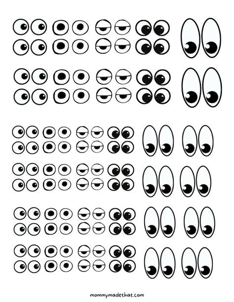 Printable Craft Eyes