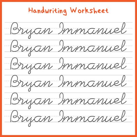 Printable Cursive Name Practice