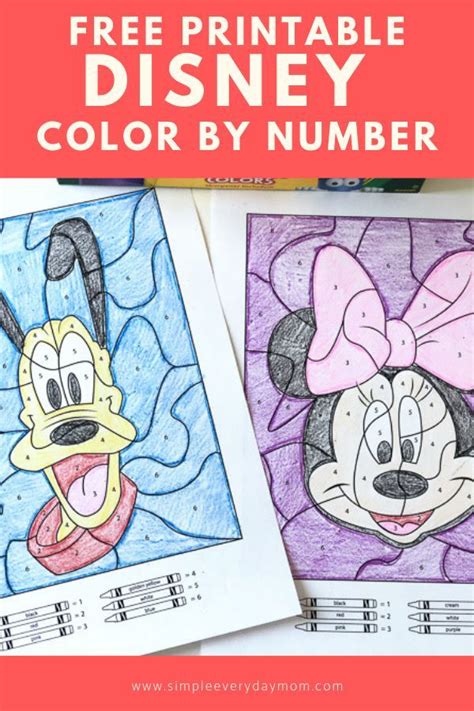 Printable Disney Color By Number