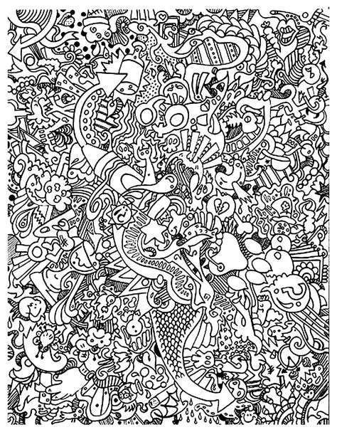 Printable Doodle Art Coloring Pages