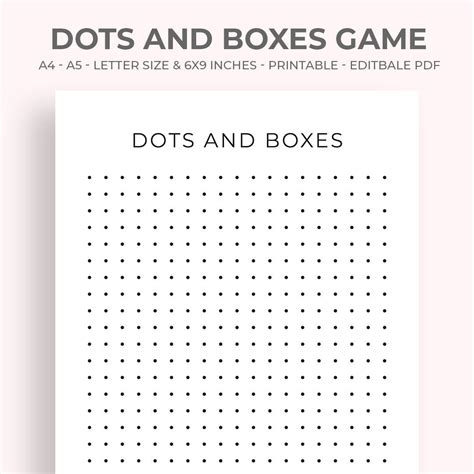 Printable Dots And Boxes
