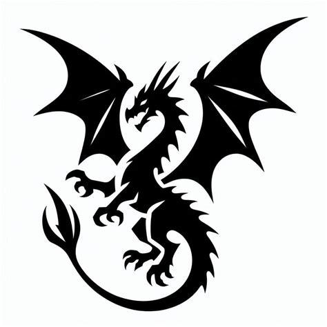 Printable Dragon Stencil