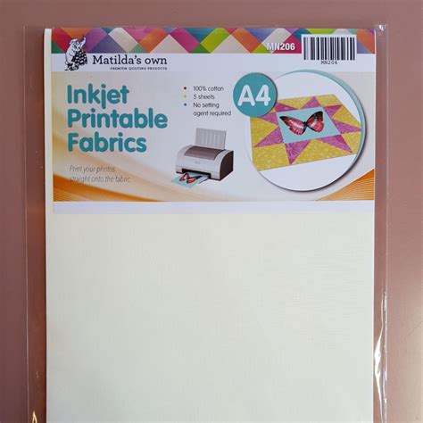 Printable Fabric Sheets For Inkjet Printers