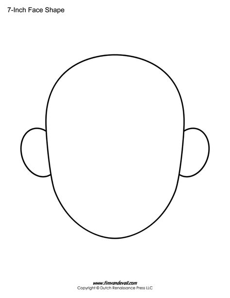 Printable Face Outline