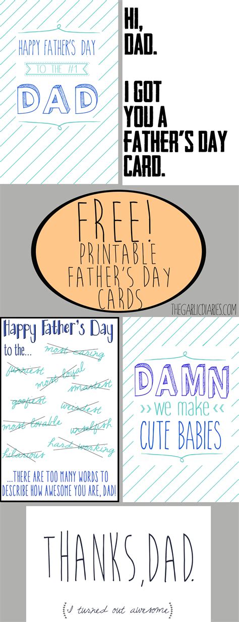 Printable Fathers Day Cards For Free
