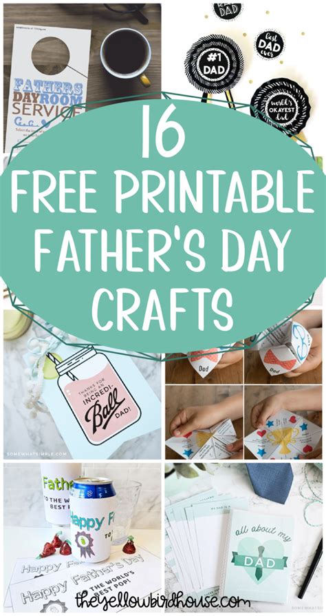 Printable Fathers Day Crafts