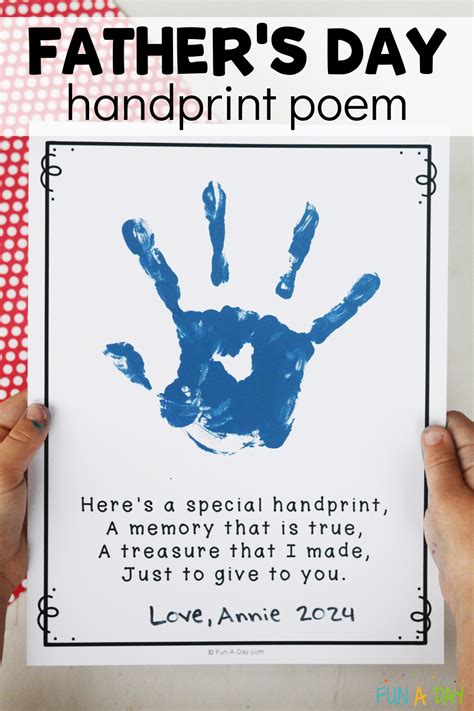 Printable Fathers Day Handprint Poem