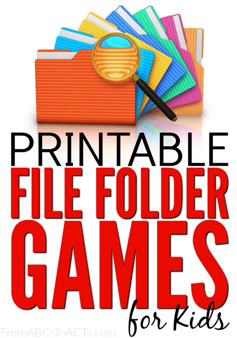 Printable File Folder Games