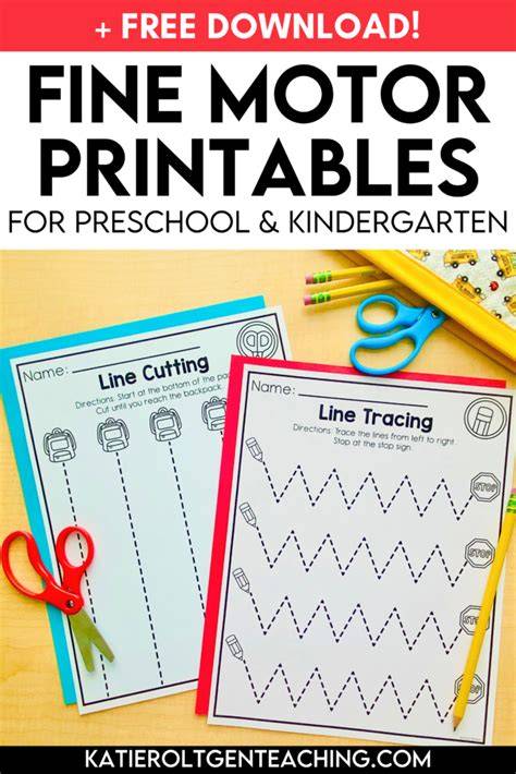 Printable Fine Motor Activities For Kindergarten