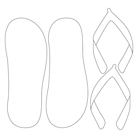 Printable Flip Flop Template