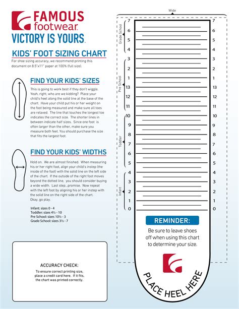 Printable Foot Sizer