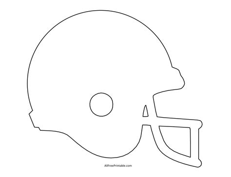 Printable Football Helmet Template