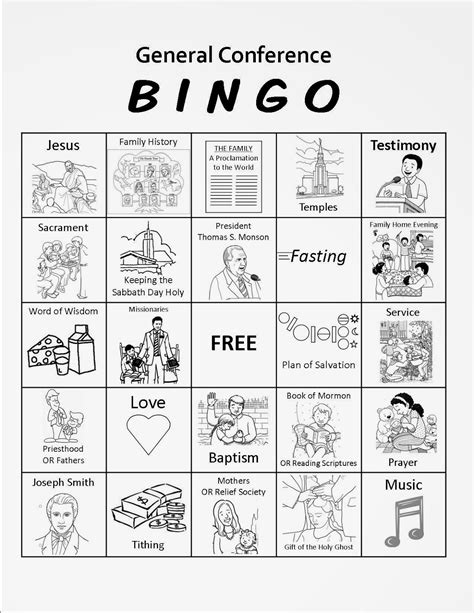 Printable General Conference Activities