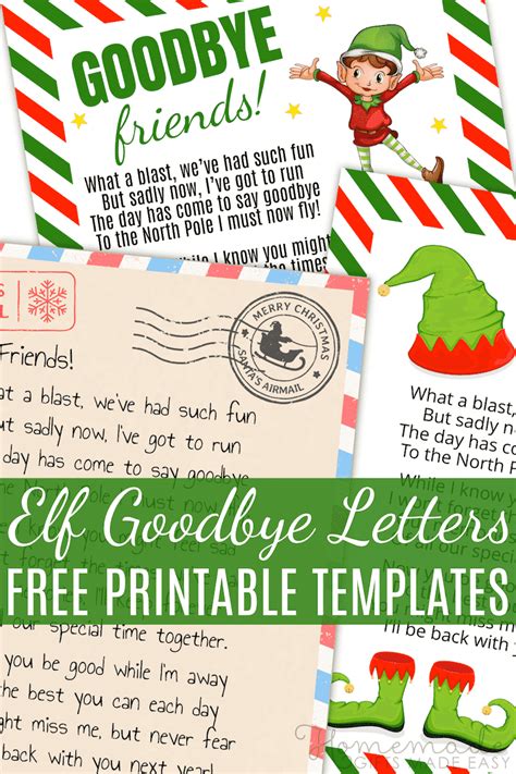 Printable Goodbye Letter From Elf On The Shelf