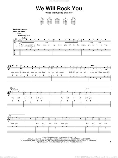 Printable Guitar Music Sheets For Beginners