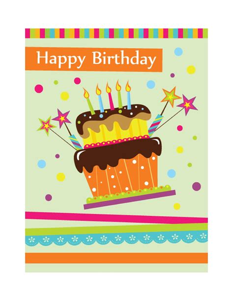 Printable Happy Birthday Template