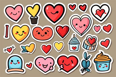 Printable Heart Stickers