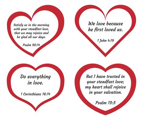 Printable Hearts With Bible Verses