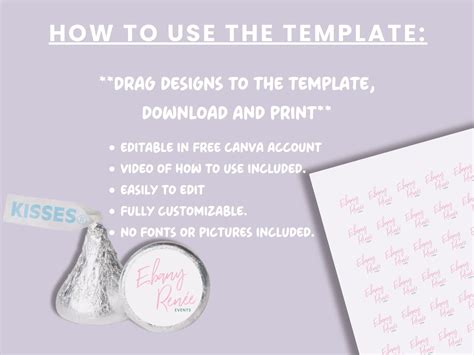 Printable Hershey Kiss