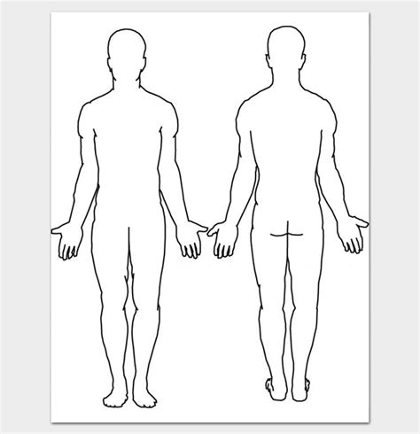 Printable Human Body Outline