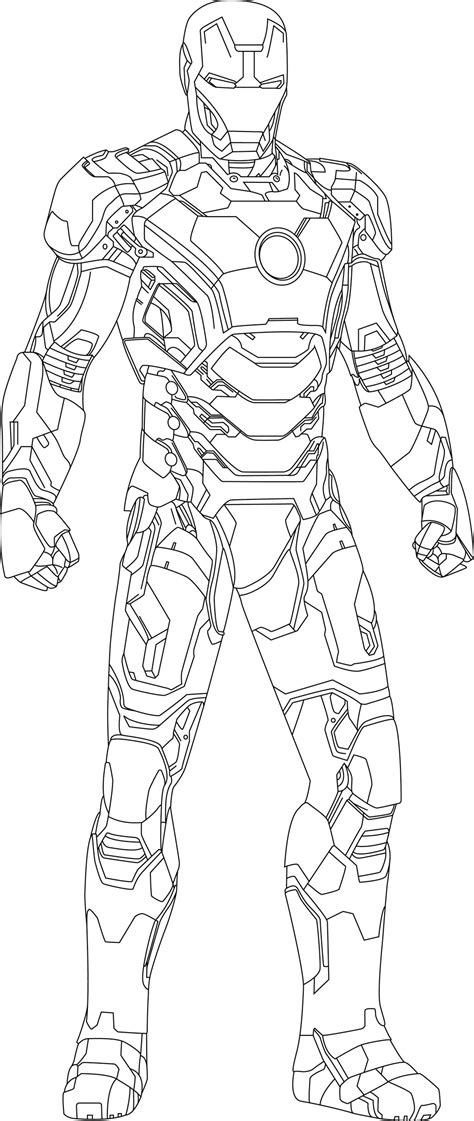 Printable Iron Man Coloring