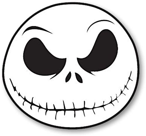 Printable Jack Skellington Face