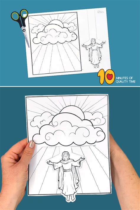 Printable Jesus Ascending To Heaven Craft