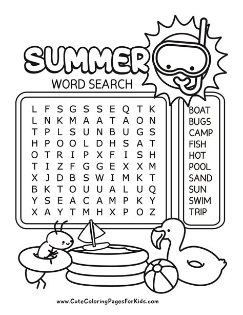 Printable Kids Word Search