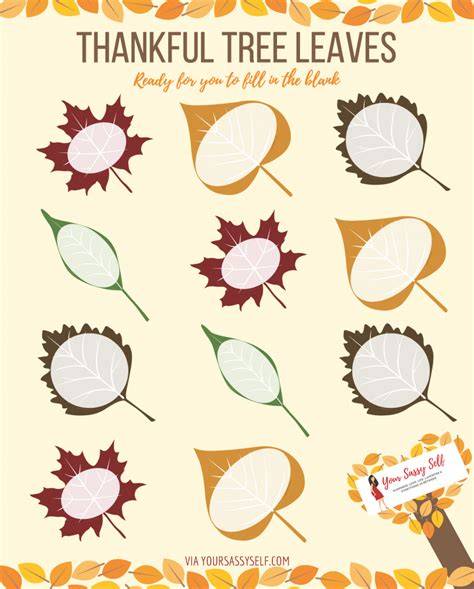 Printable Leaves For Thankful Tree