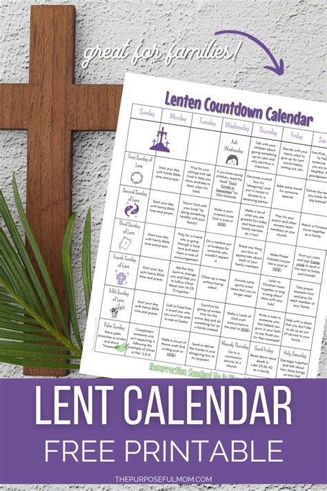 Printable Lent Calendar