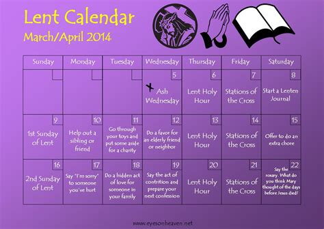 Printable Lenten Calendars