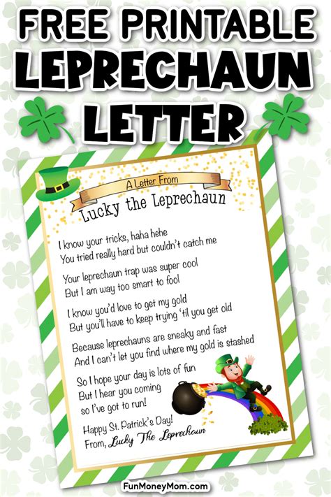 Printable Leprechaun Trap Letter