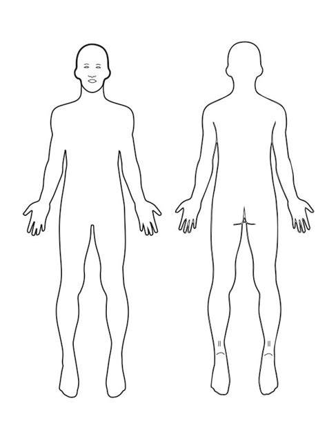 Printable Life Size Outline Of Human Body Front And Back