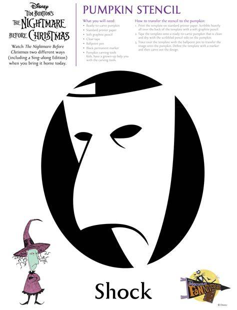 Printable Lock Shock And Barrel Pumpkin Stencil